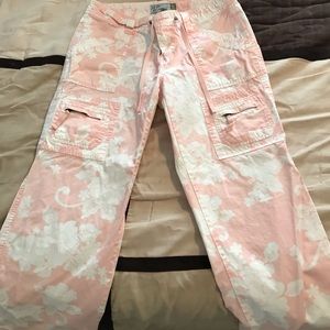Old Navy Pink and White Beach Pants